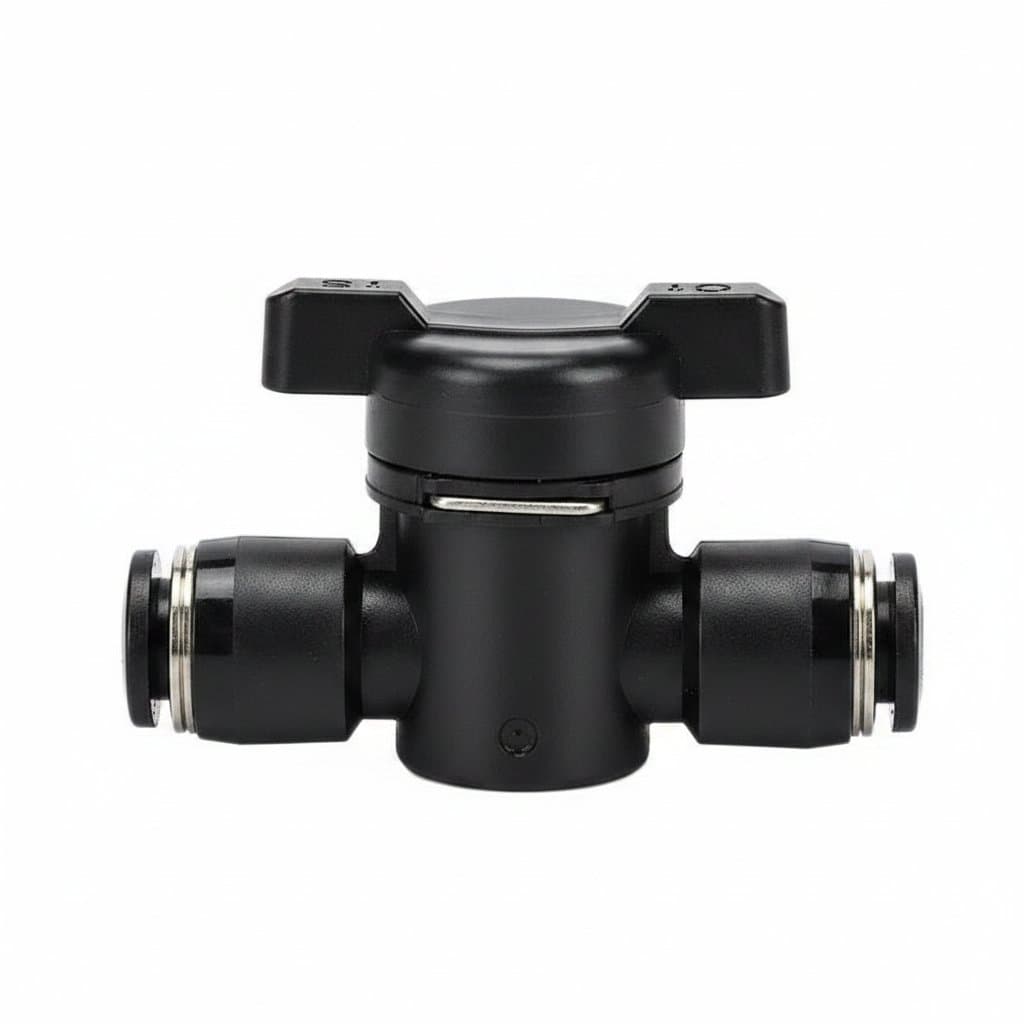 Manual Ball Valve | 4-12mm Push-to-Connect Fittings | Pneumatic Flow Control Switch