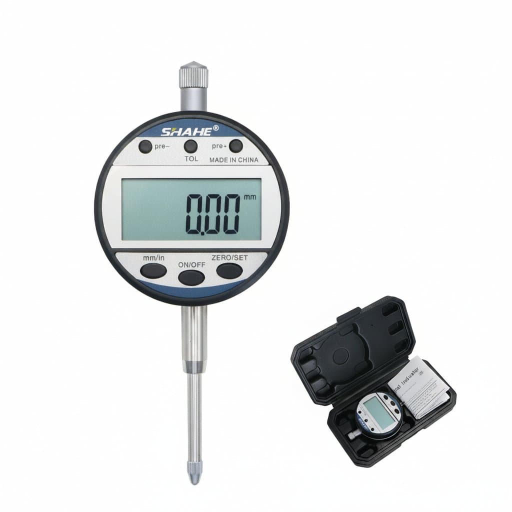 Digital Dial Indicator | 0-12.7mm/0-25.4mm Range | 0.01mm Precision Gauge