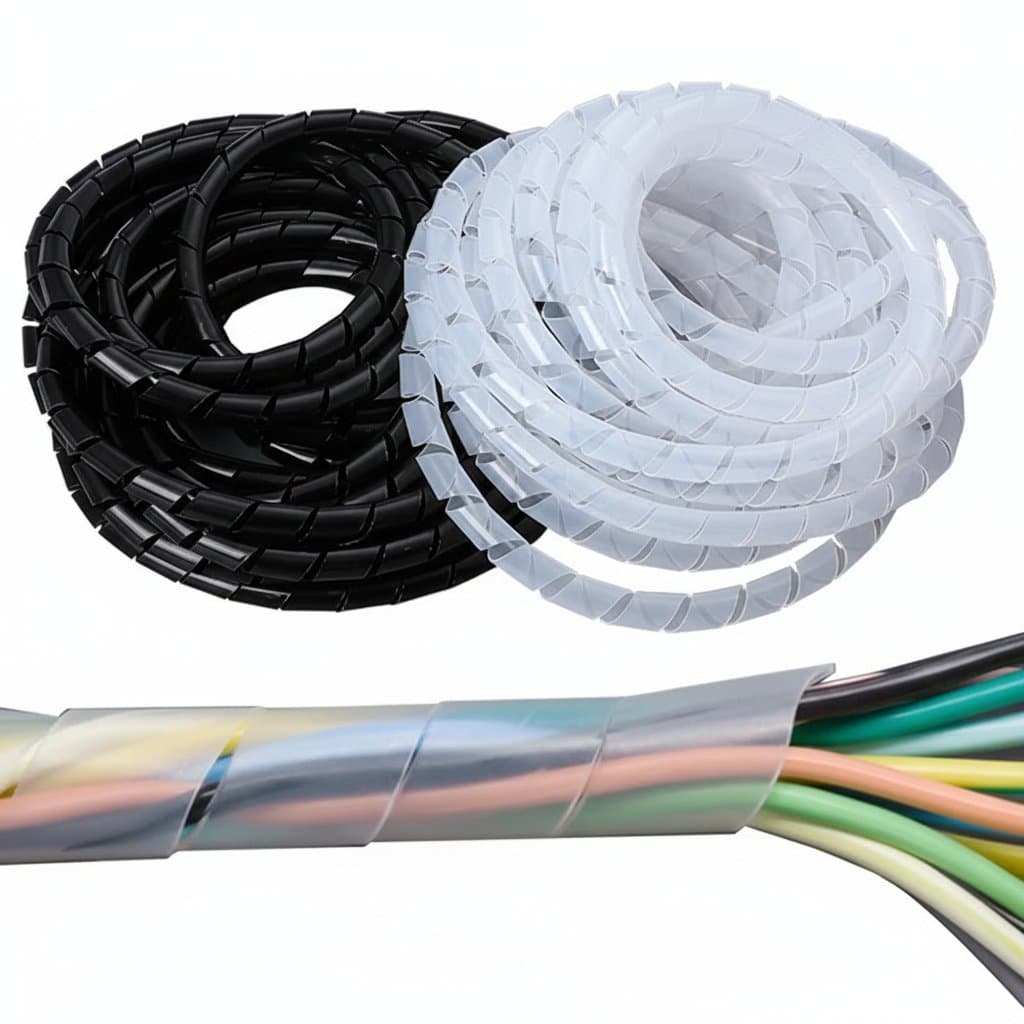 PE spiral wound wire conduit sleeve for high-temperature automotive and mechanical circuit protection, insulation resistant.