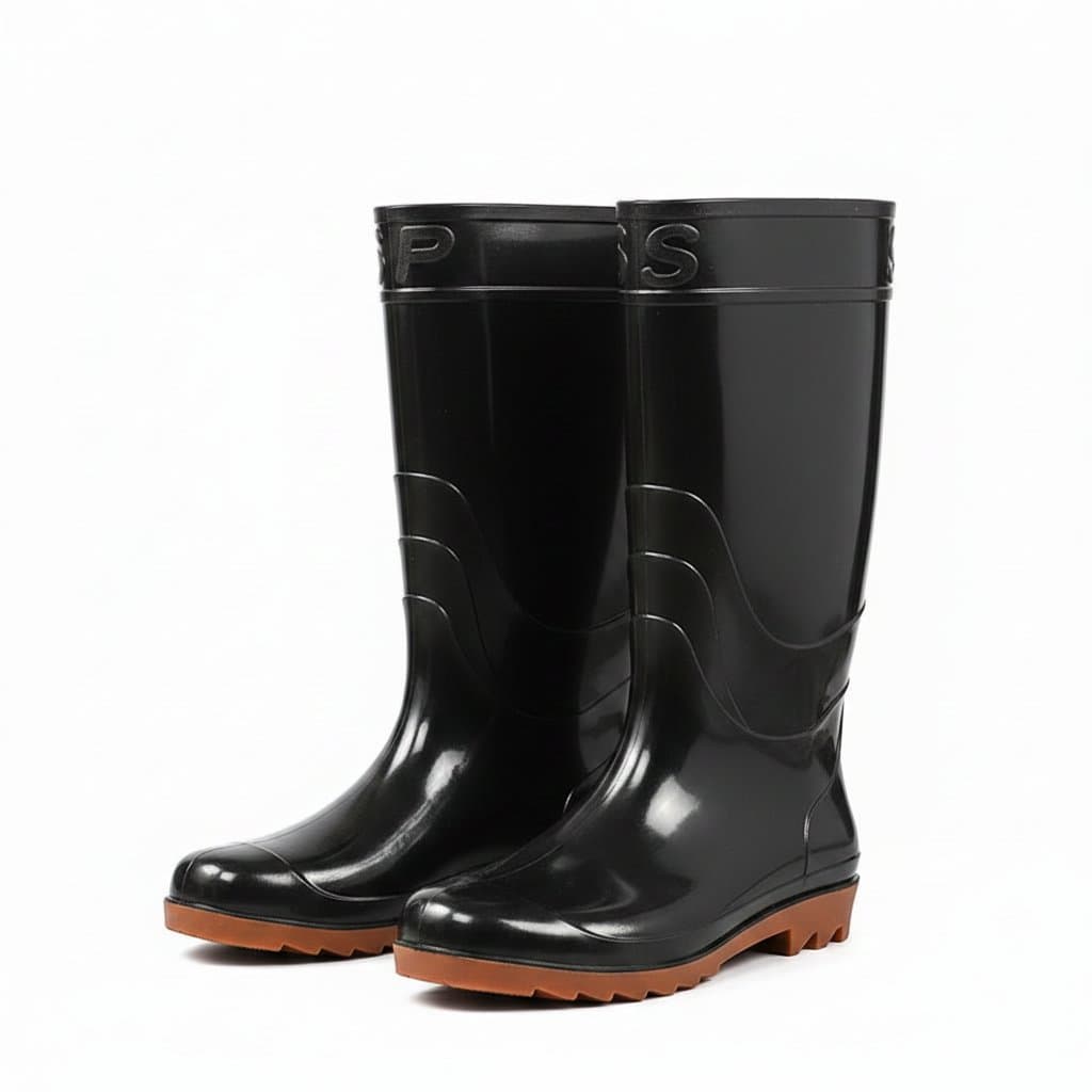 Men's fleece lined boots, a pair shown together.