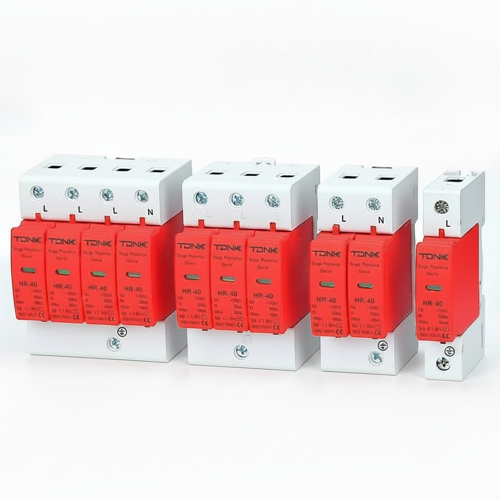 Surge Protector | 385V AC/DC | 20-60KA Lightning Protection | 2P, 3P, 4P for Solar & Home