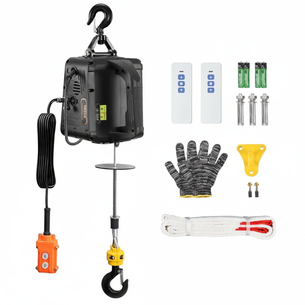 1100lb Electric Winch | Wireless Remote Control | Portable Power Hoist with Overload Protection