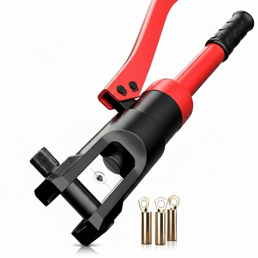Hydraulic Crimping Tool | Copper & Aluminum Wire Terminals | Heavy-Duty Electrical Pliers
