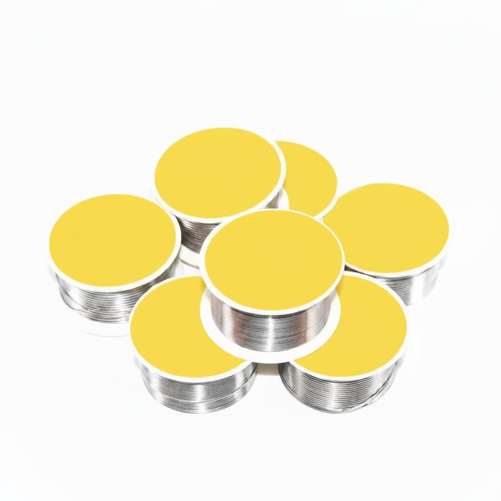100G reel of 63/37 tin-lead rosin core solder wire with CF-10 flux, ideal for electronics soldering and welding repairs.
