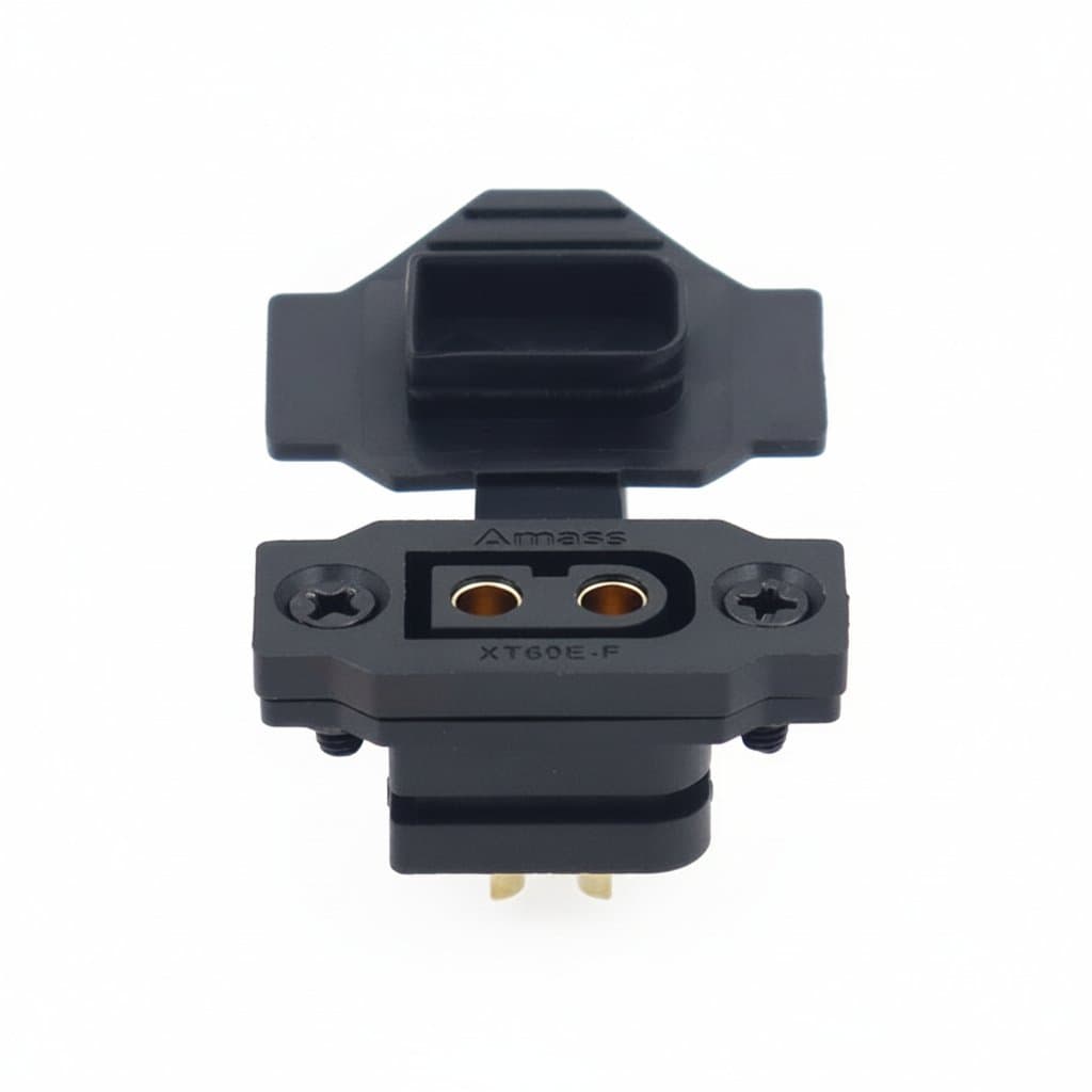 XT60E-F.B High-Current Connector | 30A Gold-Plated Mountable Plug for RC Batteries - Image 1