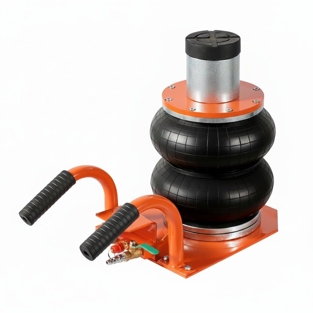 SucceBuy 3T Air Jack for cars and trucks, featuring a 3-8S pneumatic lifting system, heightened column, and thick rubber pad.