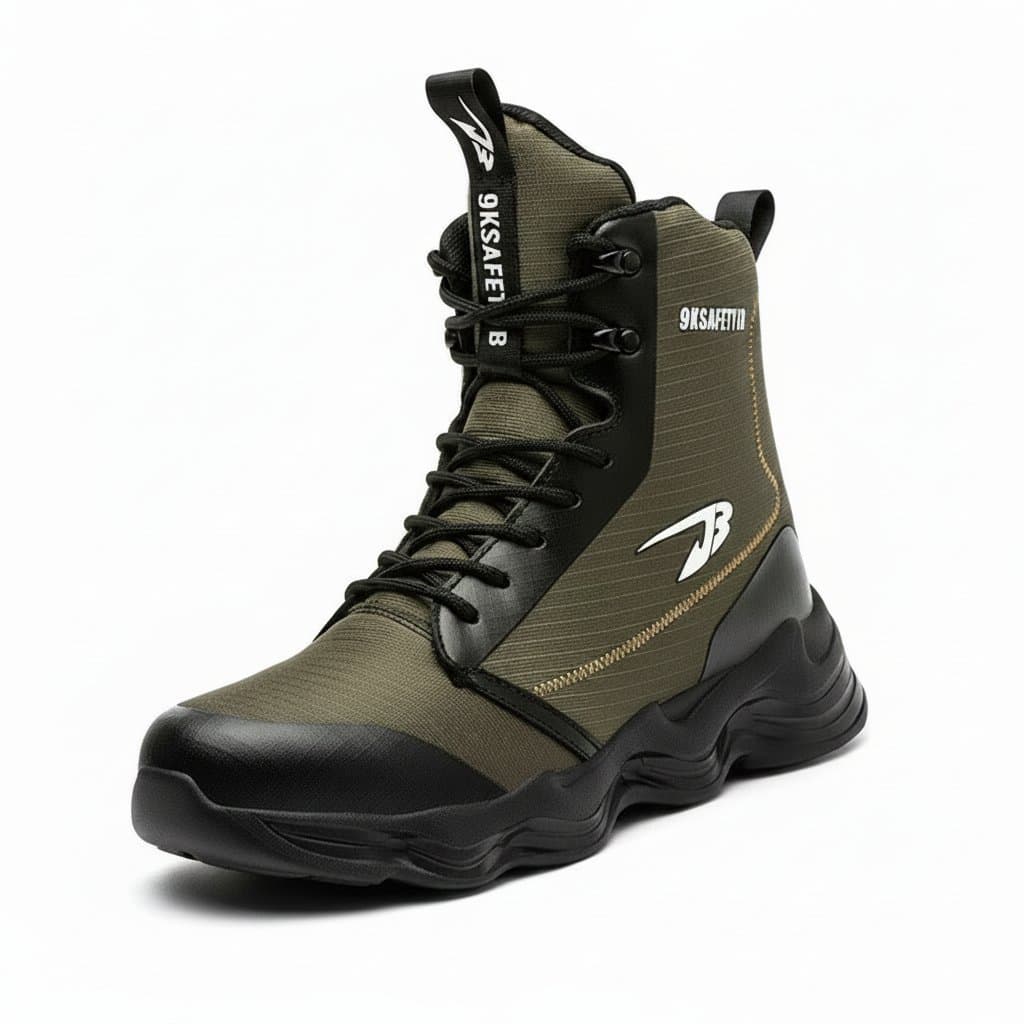 Fashionable safety shoes with breathable construction, offering anti-smash and anti-puncture protection in a modern, wearable design.
