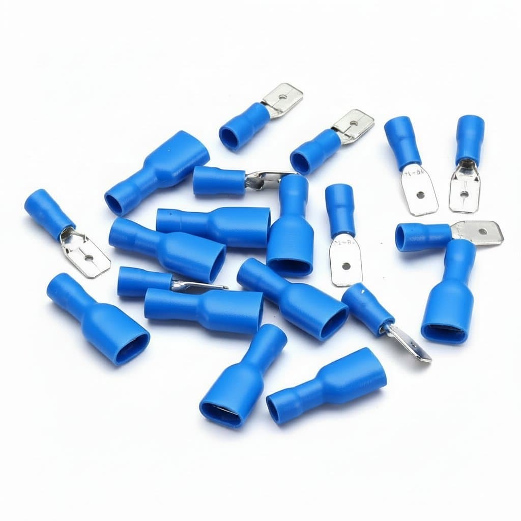 Spade Terminal Kit | 100-Piece Insulated Wire Connectors | Secure Crimp & Plug Connections - Image 1