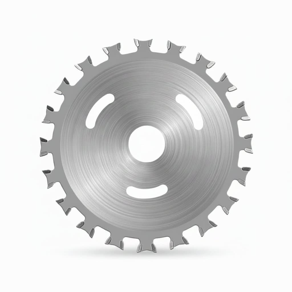 4-inch double-sided alloy saw blade for cutting wood, plastic, aluminum, and steel on circular saws and drills.