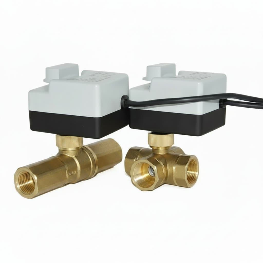 Brass Gate Valve | Motorised 3-Way DN15-40 | 3-Wire Electric Actuator