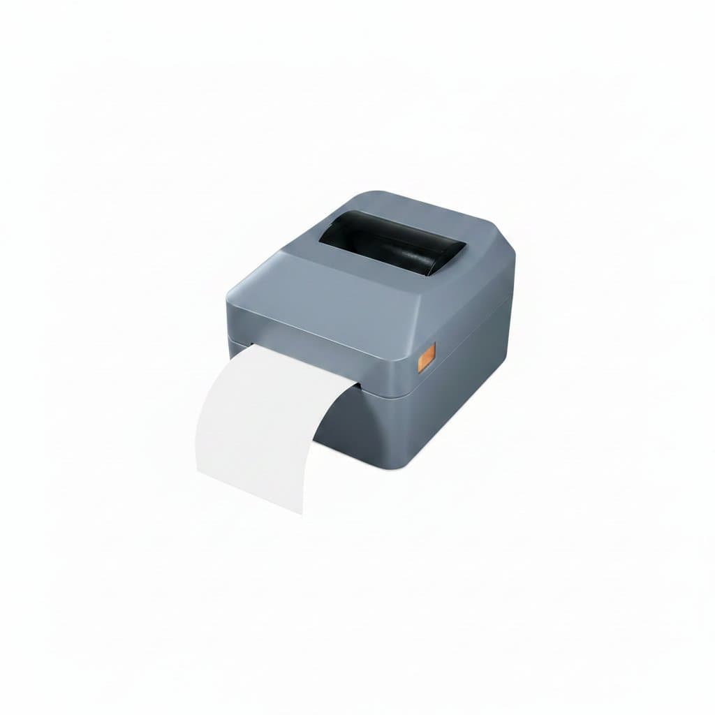 T40 Label Maker, a compact white label printer.
