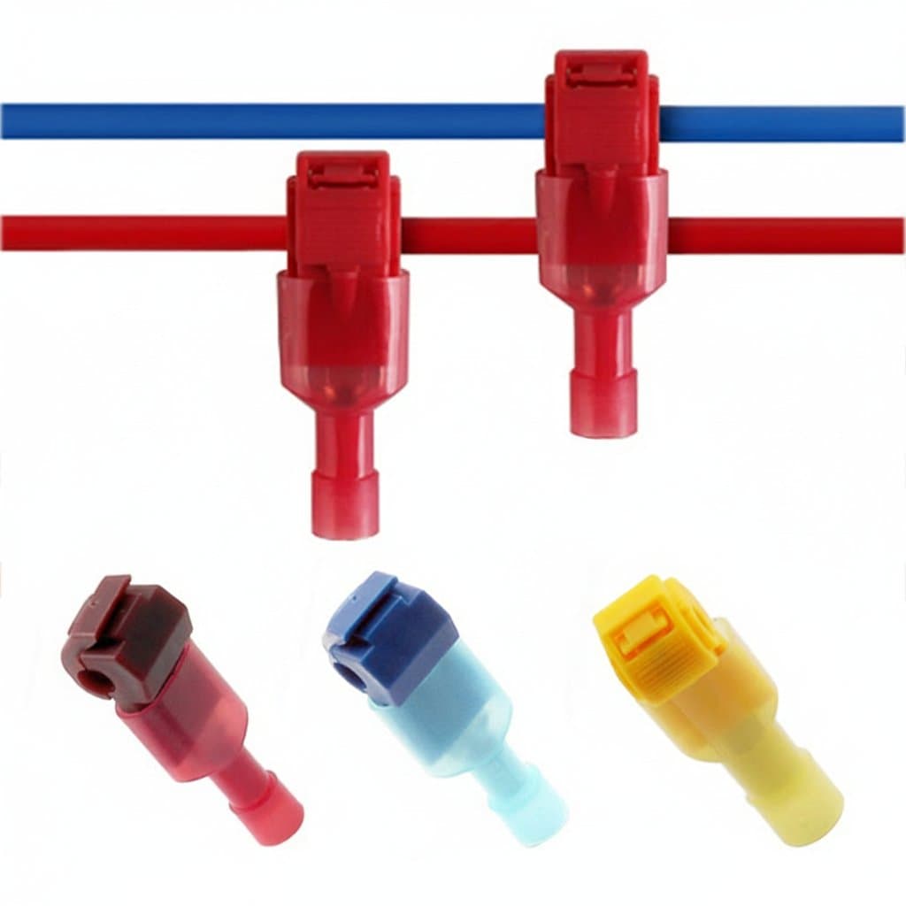 T-Type Wire Connectors | Non-Destructive, Quick-Crimp Terminals for 22-18 AWG Wire - Image 1