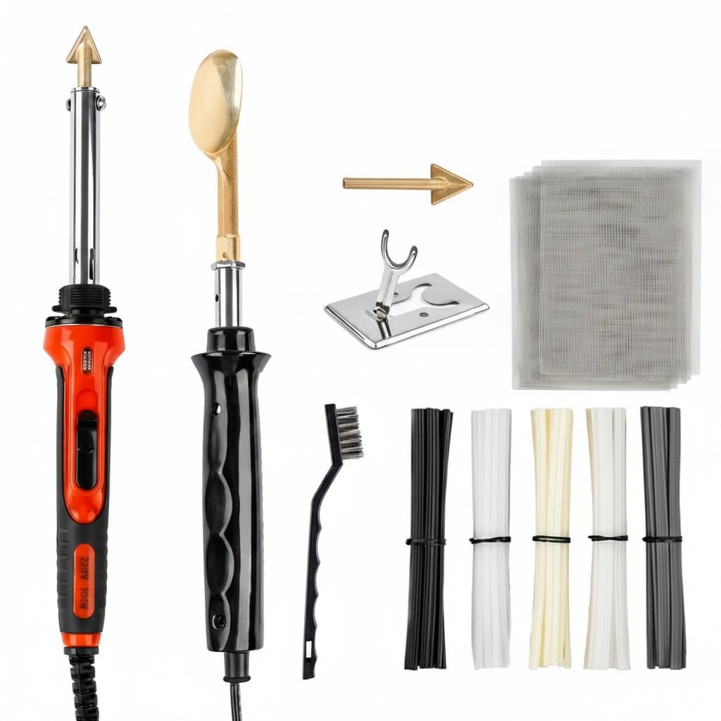 50W/100W Dual-Power Leather Ironing and Plastic Welding Tool for car bumper repair, crack sealing, and material smoothing.