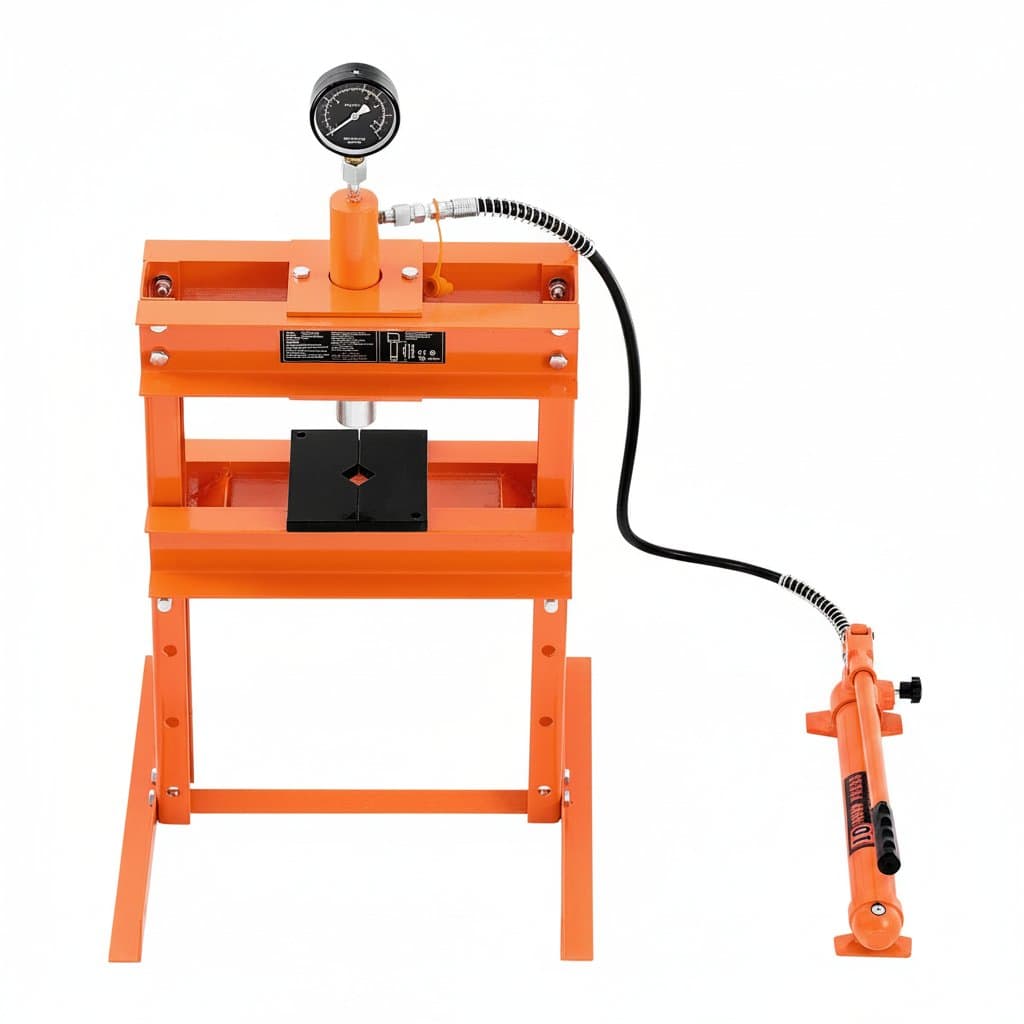 10-Ton H-Frame Hydraulic Shop Press | Heavy-Duty Bending & Forming with Adjustable Base