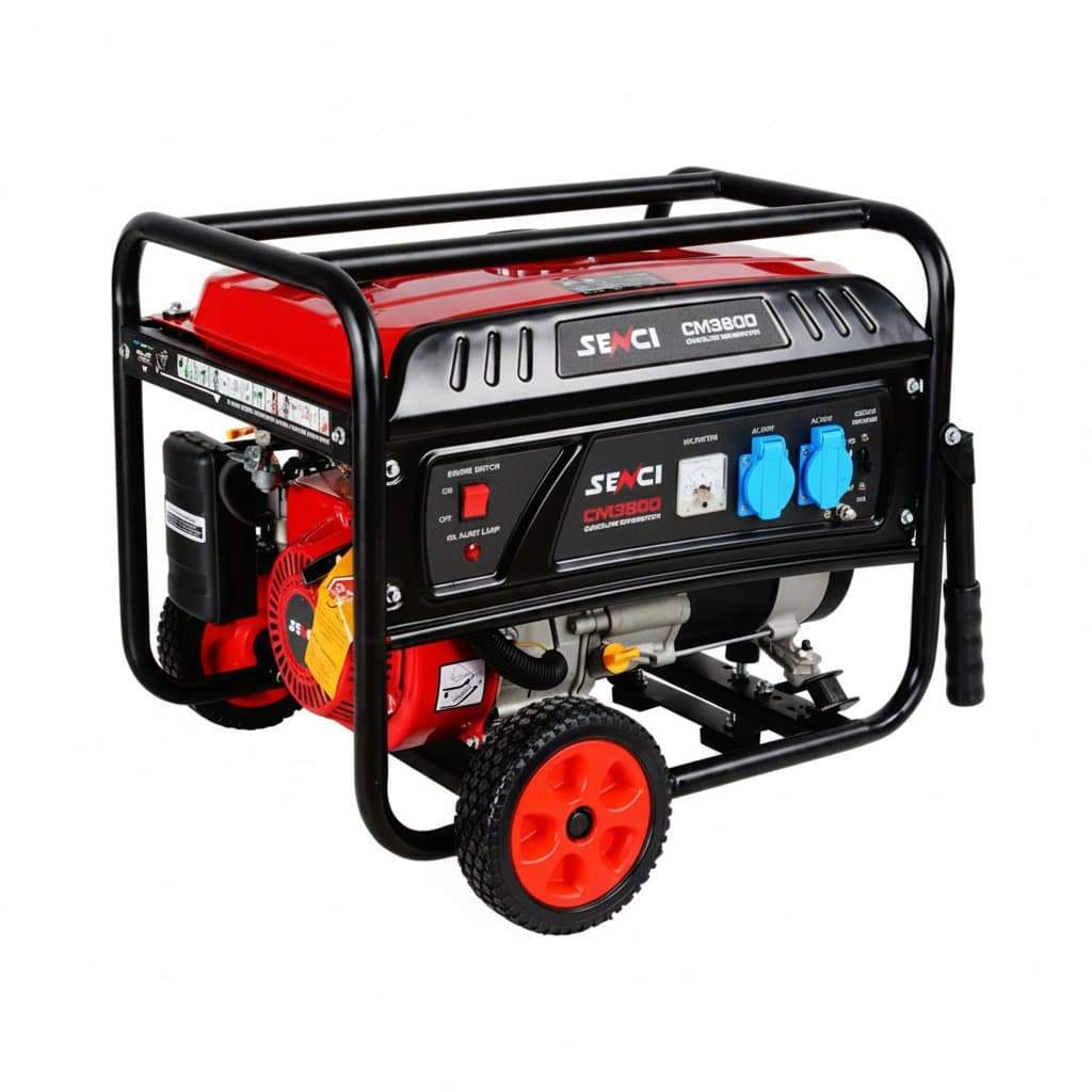 Champion 5kW diesel inverter generator with open frame design, providing quiet temporary power for construction sites and mobile electric needs.
