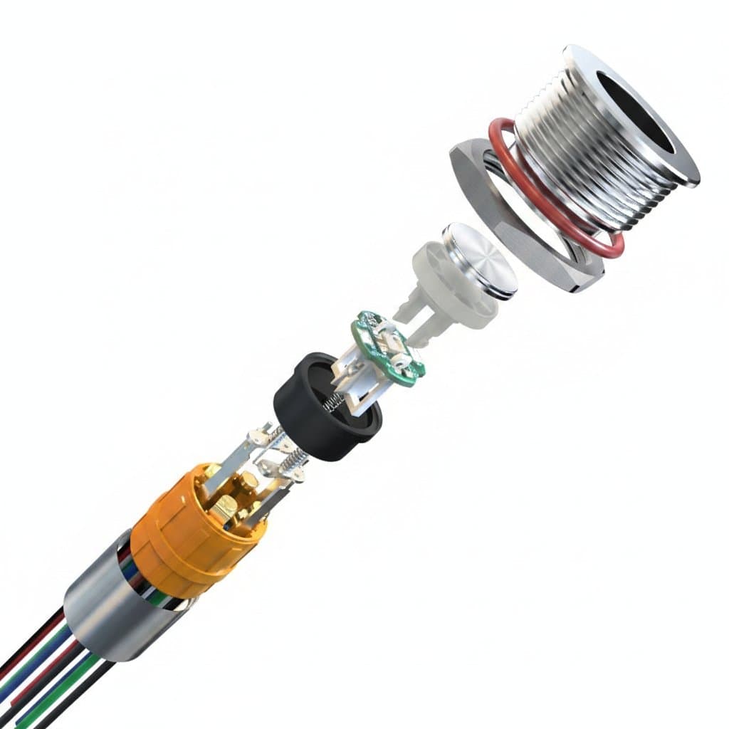 LANBOO 16F1 waterproof IP68 push button switch for industrial, medical, and marine equipment with durable metal housing.