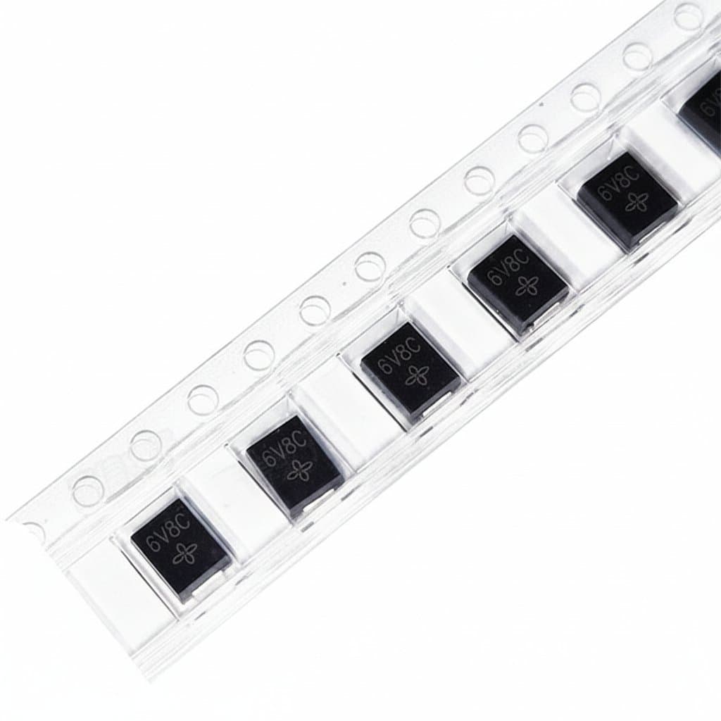20PCS P6SMB series TVS diodes in DO-214AA SMB package for transient voltage suppression and circuit protection.