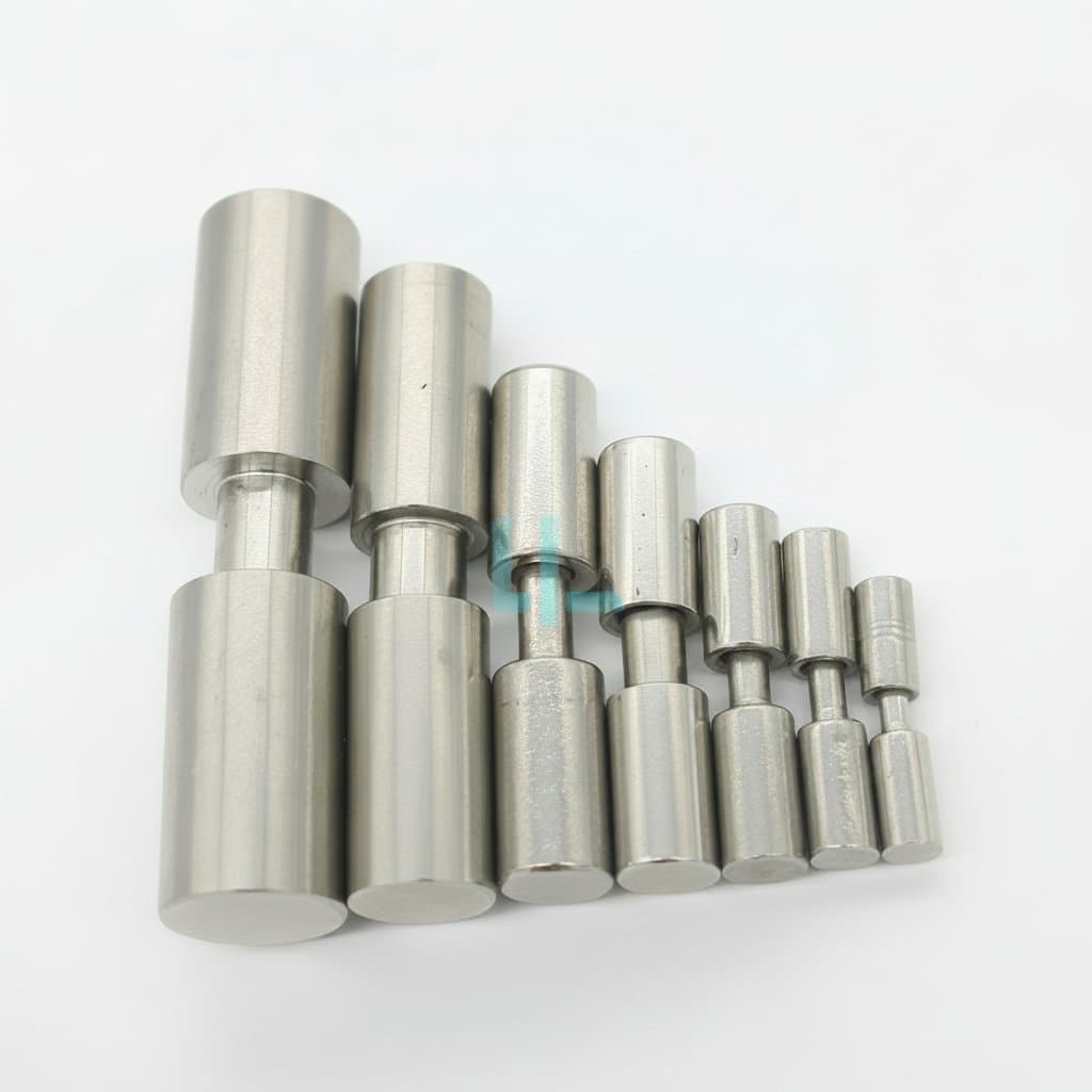 Stainless steel welded hinge with ball cylinder design, detachable in sizes 35mm, 40mm, 45mm, and 55mm for durable hardware applications.