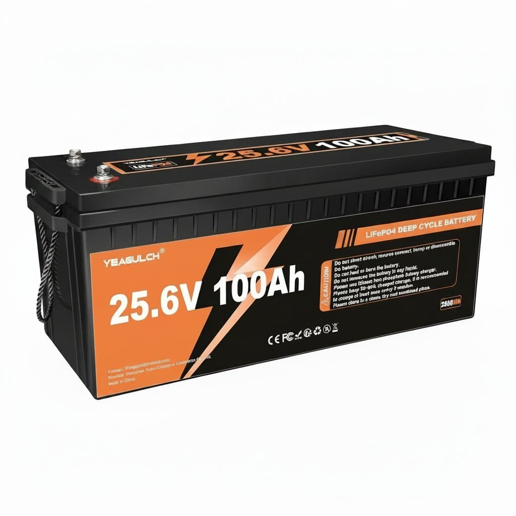 24V 100Ah LiFePO4 Battery | 2560Wh Solar & RV Power | Home Backup Energy Storage