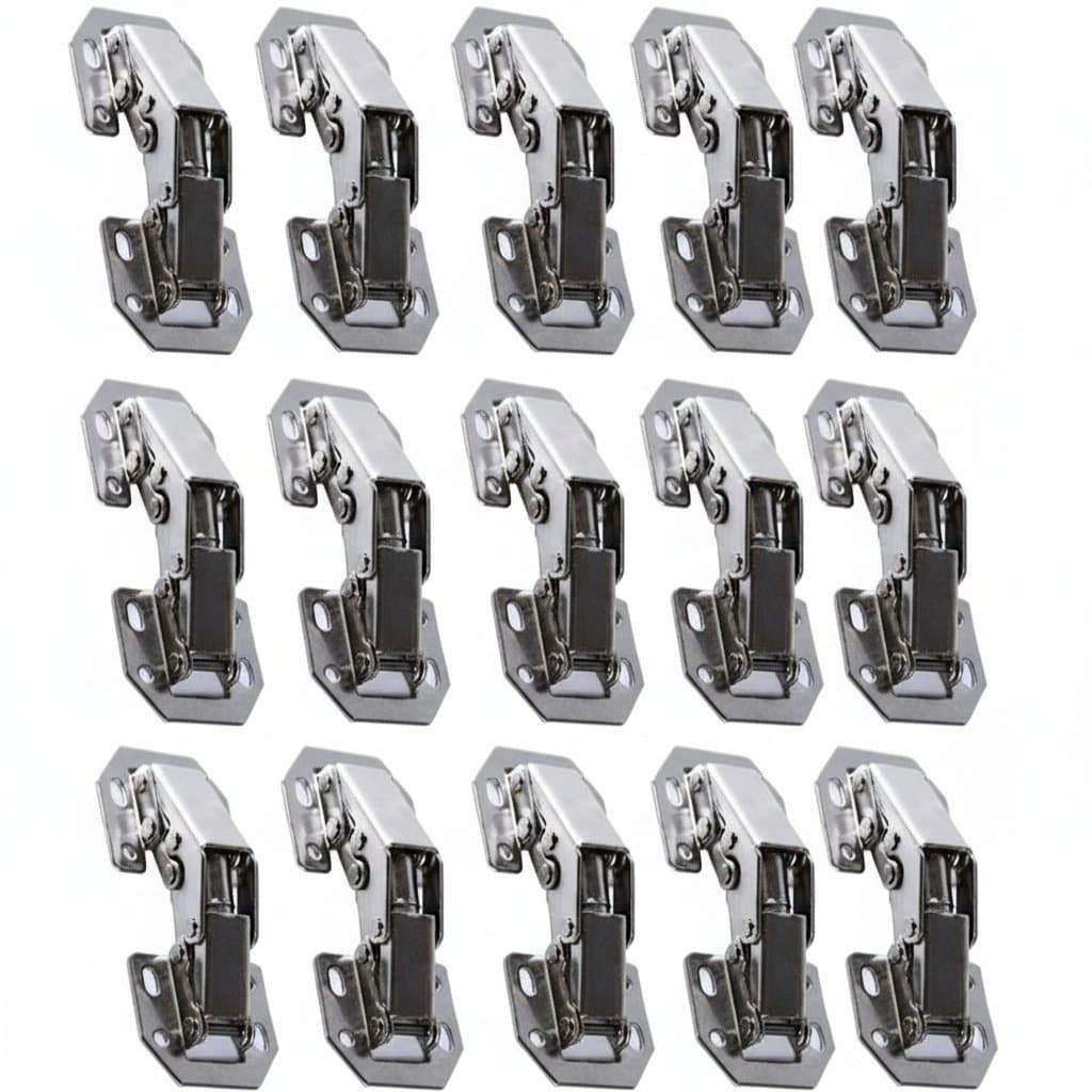 Close Cabinet Hinges 90 Degree | Hydraulic No-Drilling Hole | 3/4in Cupboard Door Hardware with Screws - Image 1