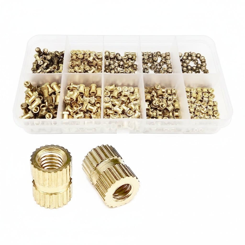 Insert Nut Assortment Kit | 400pcs M2 M3 Embedded Nutserts | Injection Molding Knurl Fastener Set - Image 1
