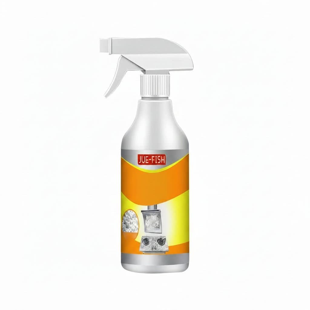 Heavy Oil Cleaner label with text and graphics, not a clean product shot.