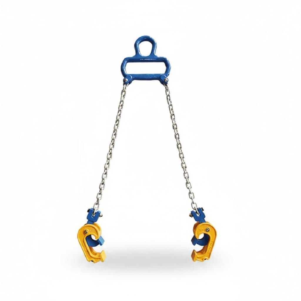 Professional 0.5 to 1 ton die-forged iron oil drum lifter with G80 chain sling, clamping plastic buckets, barrels, and tanks securely.