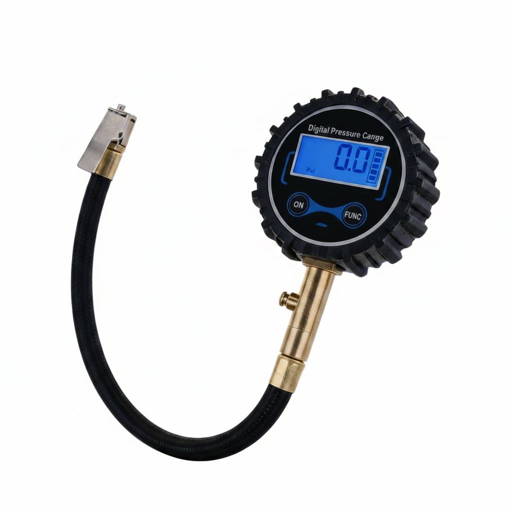 Digital Tire Pressure Gauge | Quick Clip Air Chuck | Car, Motorcycle, Bicycle, RV