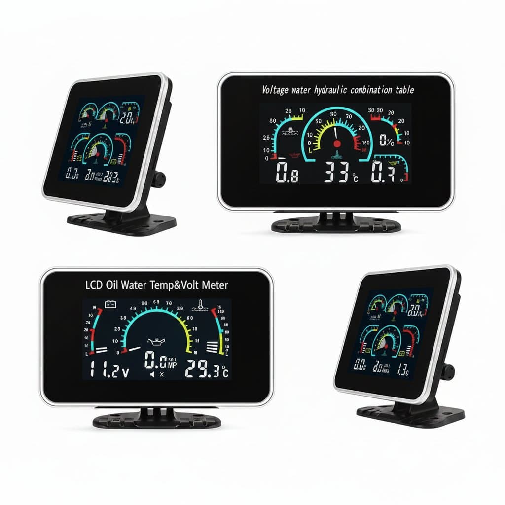 2 In 1 Car LCD Display Gauge 3 In 1 Voltmeter 4 In 1 LCD Dig - Premium Automotive & Powersports > Fuel Pressure Gauges with professional quality and features
