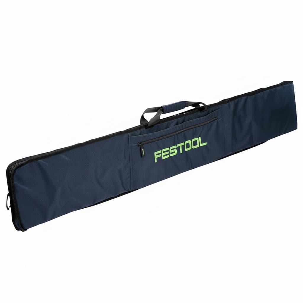 FESTOOL FS-BAG 1400 carrying case for guide rails, made from durable nylon with adjustable shoulder strap for portable transport.
