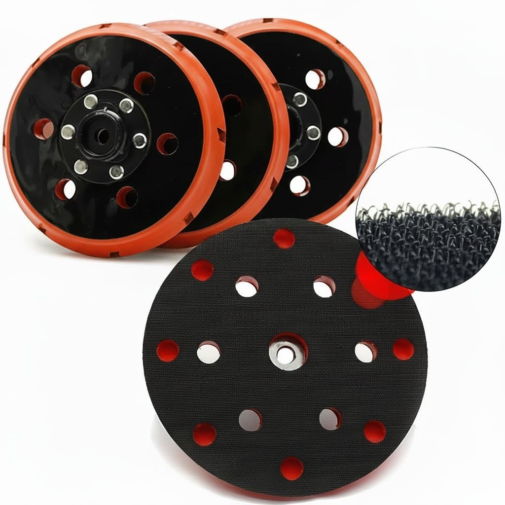 6-Hole DA Polisher Backing Plate | 5 & 6 Self-Adhesive Sanding Discs | Premium Grade - Image 1