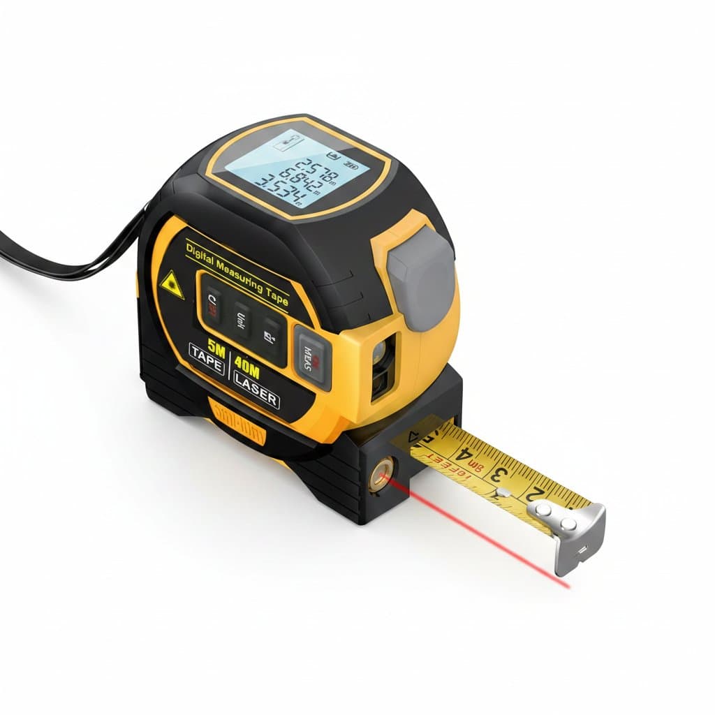Laser Tape Measure | 3-in-1 Digital Rangefinder | Steel Tape, 0.001 Meter Accuracy - Professional Grade Tool