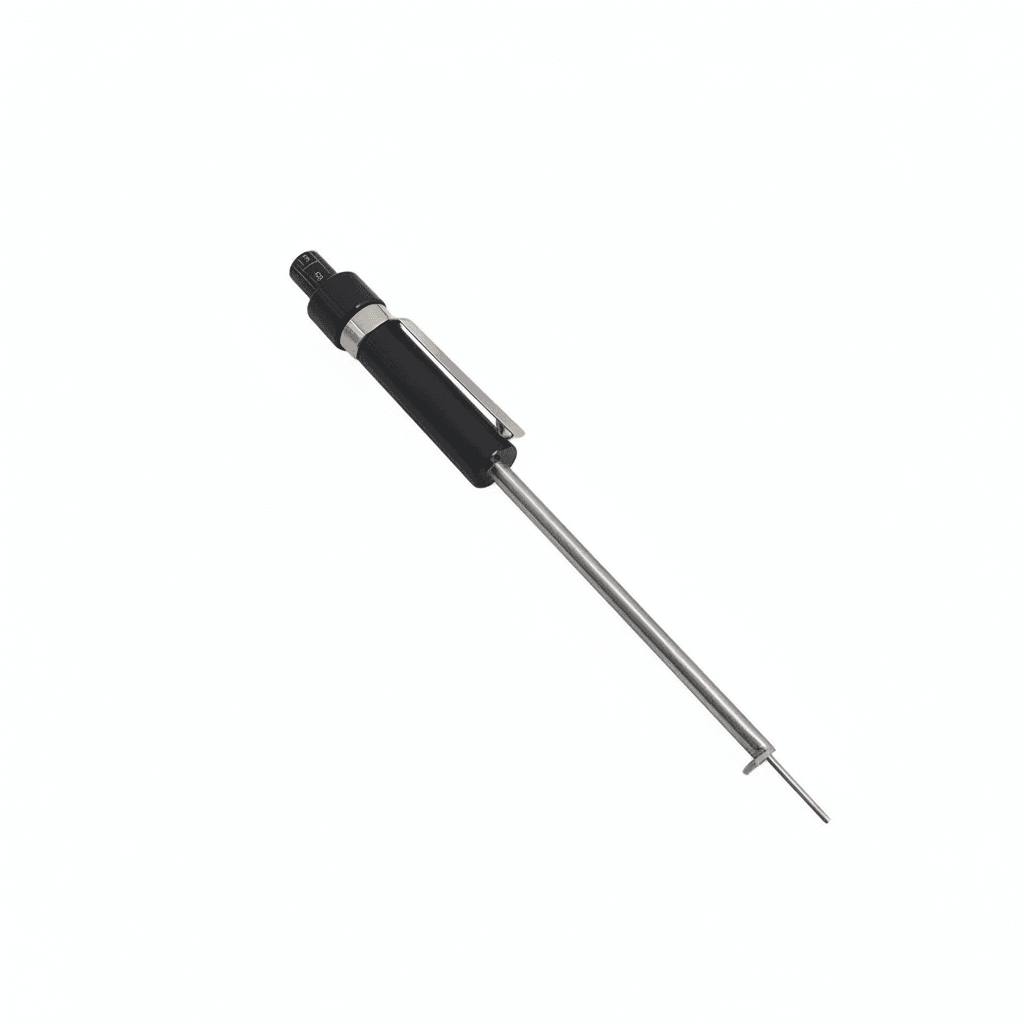 Car brake pad inspection pen ruler, a measuring tool suitable for 6mm thickness, essential for checking brake pads and rotors.