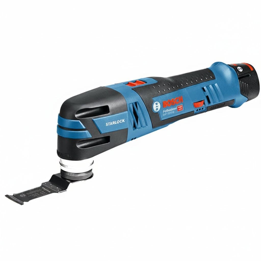Bosch GOP 12V-28 cordless oscillating multi-tool for cutting, sanding, slotting, and opening holes in woodworking applications.