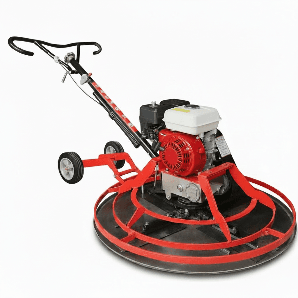 Professional electric and manual cement floor polisher with gasoline engine and power trowel for concrete finishing