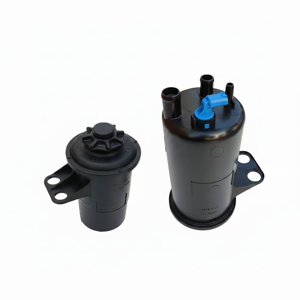 A HANSBET power steering reservoir with cap for BMW E60 E60 LCI E61 E65 E66 models.