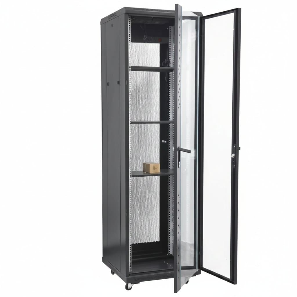 42U Server Rack Cabinet | 19-Inch Vertical Mount | Integrated Cooling System