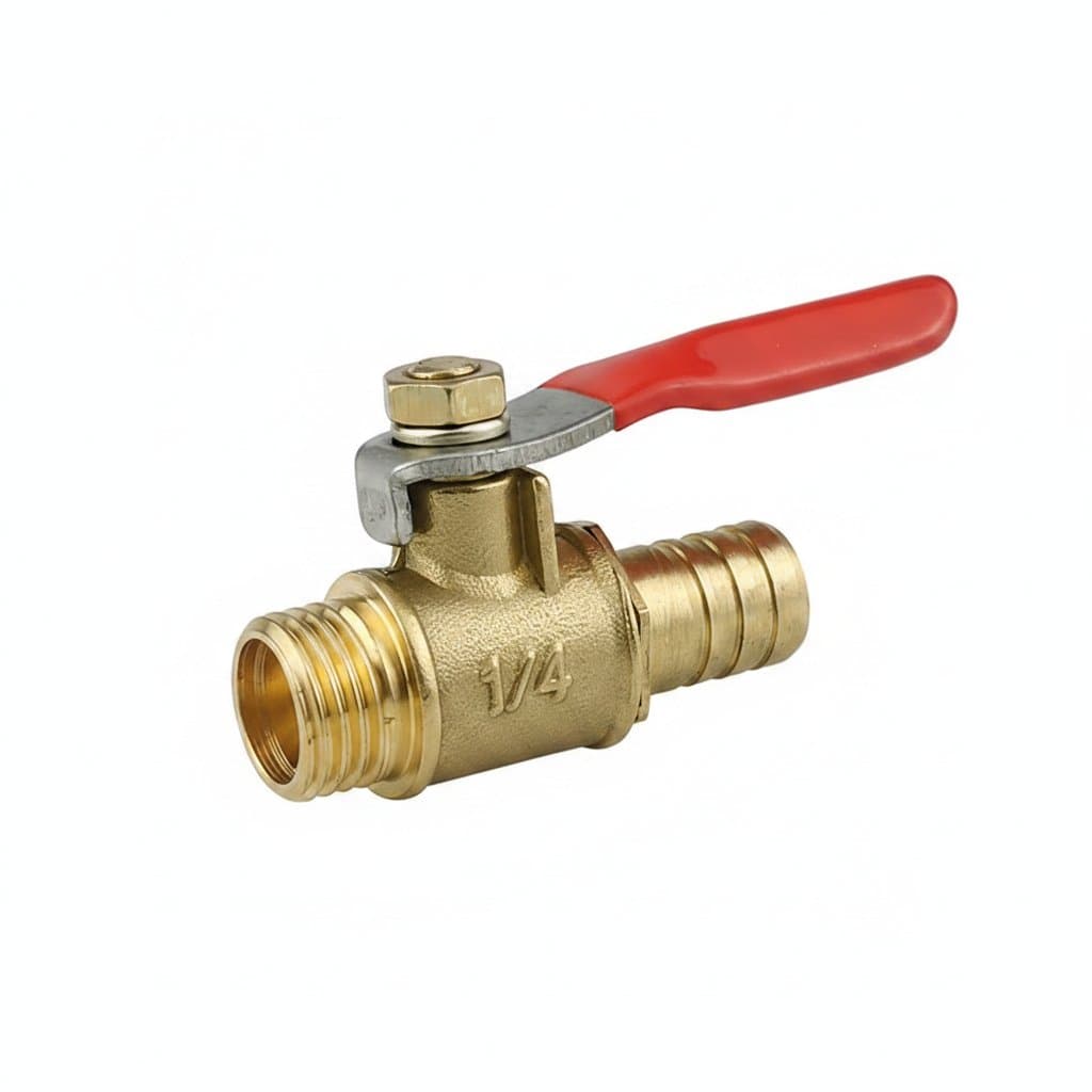 Brass Ball Valve Kit | 1/8 to 1/2 NPT & Hose Barb Fittings for Copper Pipe
