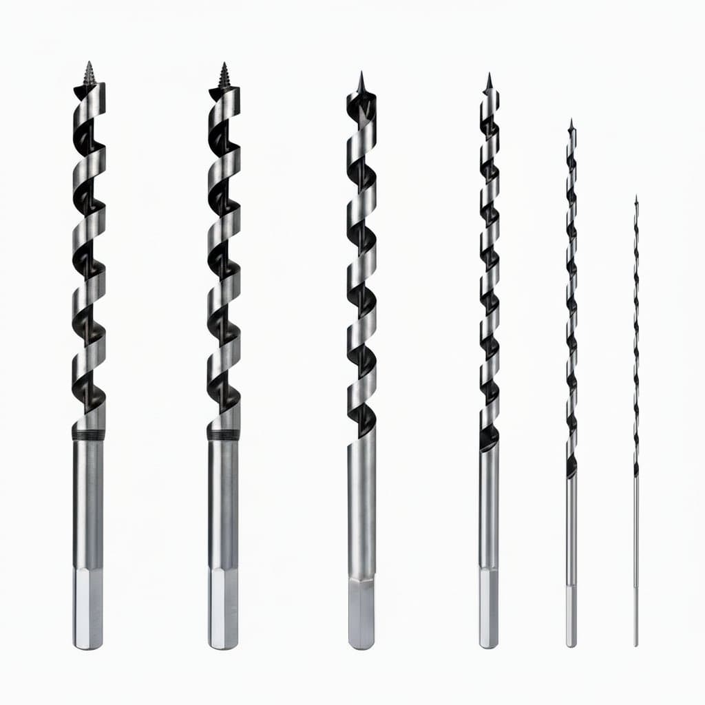 Extra long HSS drill bit kit with 2mm to 6mm sizes for drilling wood, steel, metal, and alloy materials.