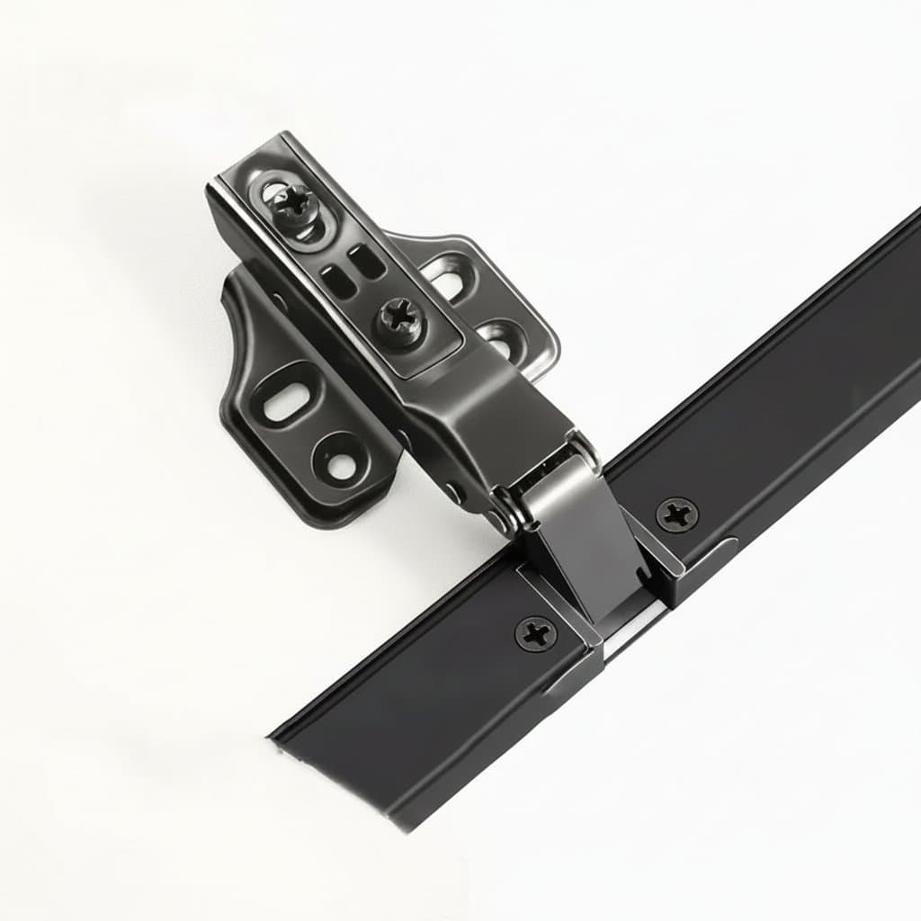 Aluminum frame hinge for glass doors, suitable for bathrooms, kitchens, wardrobes, bookcases, and display cabinets in furniture.
