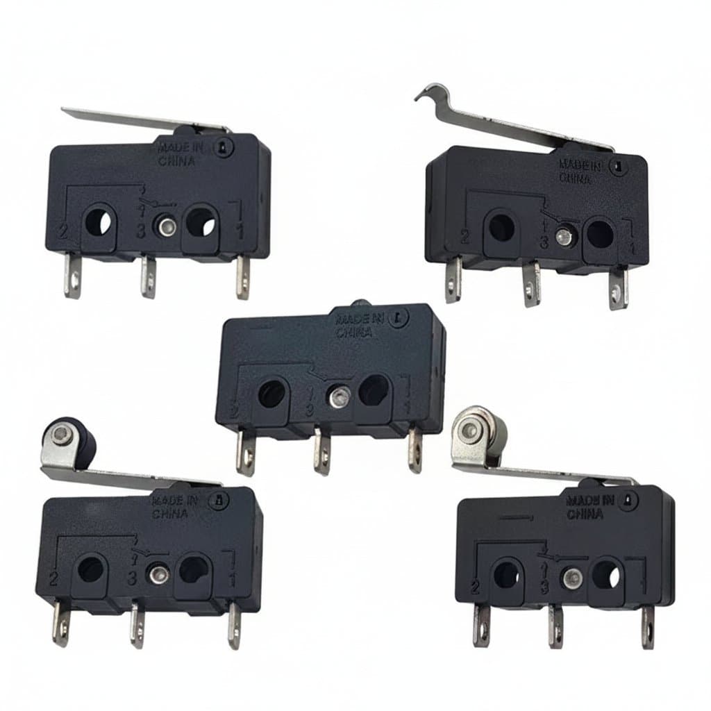 10/50/100PCS SPDT snap action micro limit switch for appliance on/off control, safe and eco-friendly component.