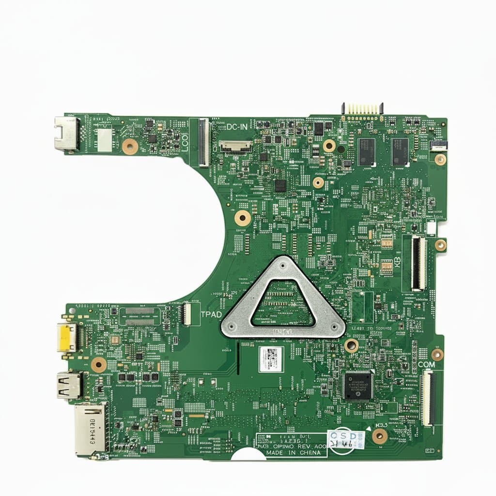 Dell Inspiron 14 3459 laptop motherboard with Intel i5-6200U processor, model 14236-1, featuring integrated graphics and standard connectivity.