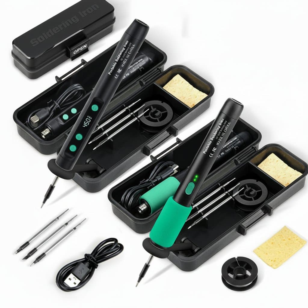 USB Soldering Iron | 8W with 3-Level Temperature Control | Li-Ion Battery Powered Welding Set