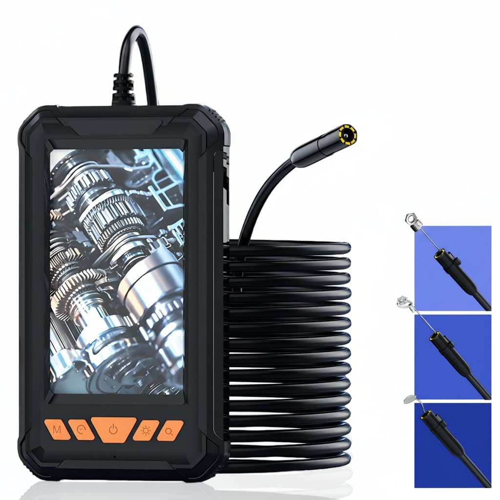 Inspection Camera with Light | 4.3-inch Screen | 1080P Borescope for Mechanics - Professional Grade Tool