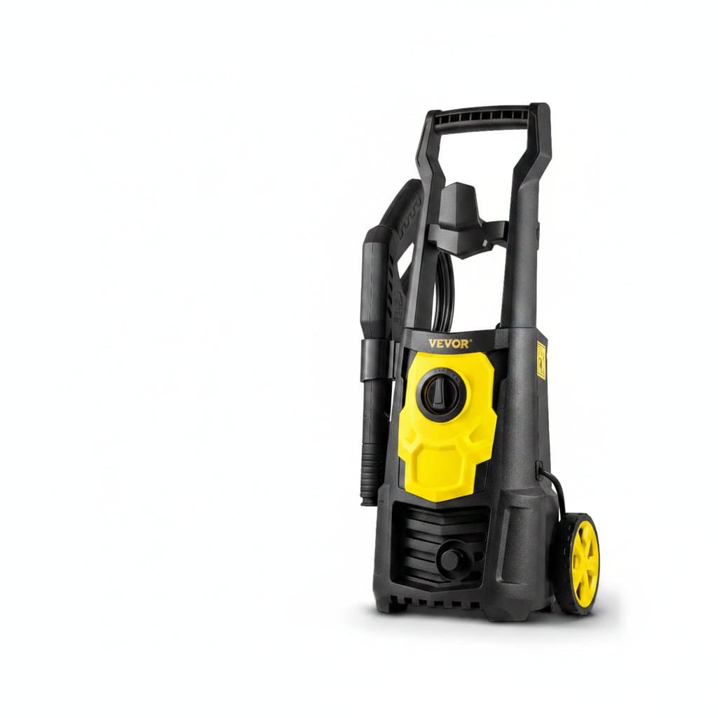 SucceBuy 1500W portable electric car washer with 2000 PSI pressure, designed for home auto washing with a spray gun.