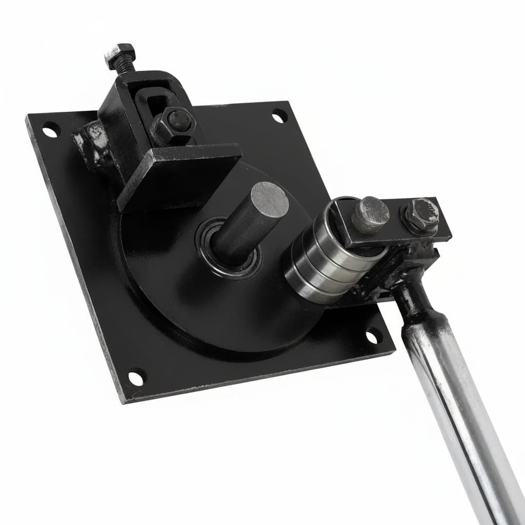 Portable manual rebar bender machine for 1mm to 14mm steel bars, a durable construction tool for bending hoops and rebar on site.