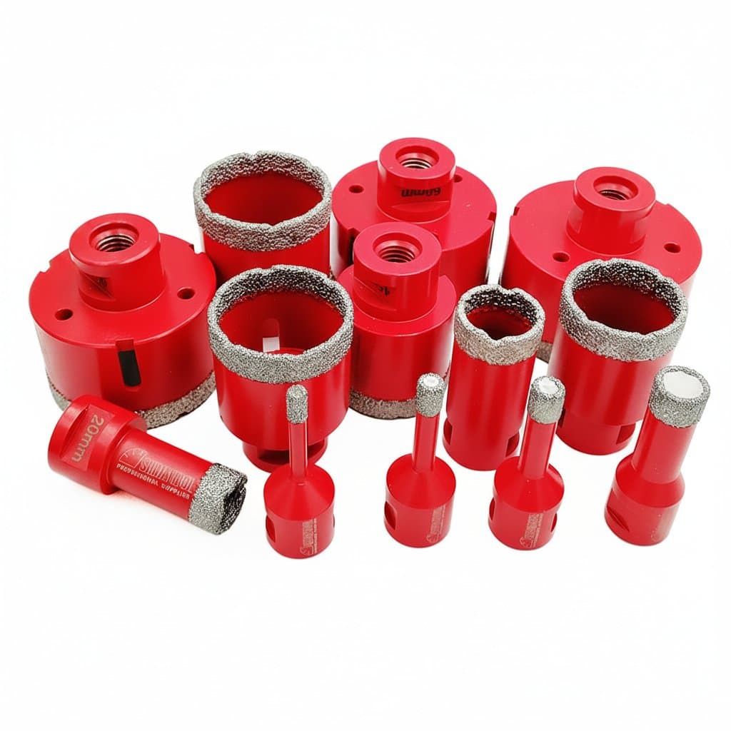 SHDIATOOL 1-piece diamond core drill bit with M14 thread for porcelain, tile, marble, and stone masonry.