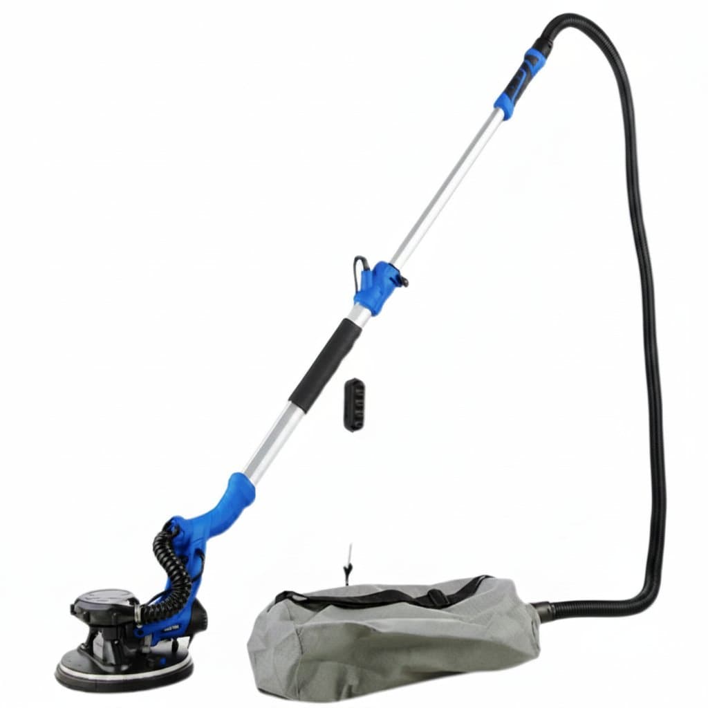 Adjustable speed drywall sander with double LED lights for wall putty polishing and grinding in low-light conditions.