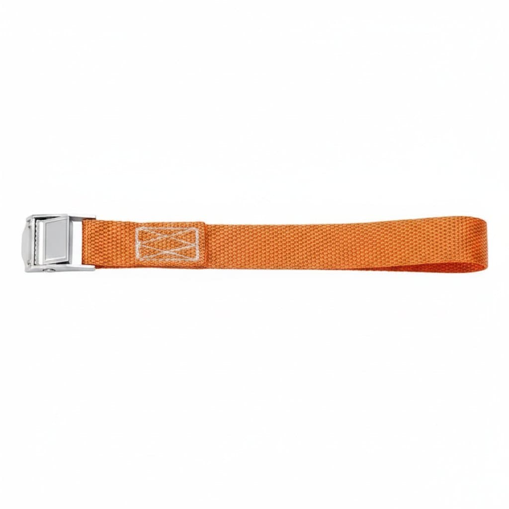 Zinc Alloy Ratchet Strap infographic detailing multiple product features.