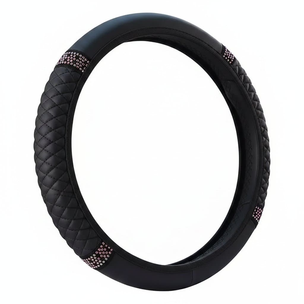 Universal car steering wheel covers, suitable for 37-38cm (14.96-inch) diameter round steering wheels.